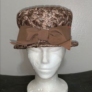 Vintage basket weave fancy hat